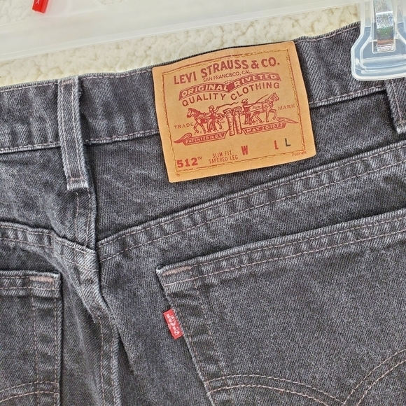 Vtg Levis 512 Black Denim Jeans Womens 16 R 32x32.5 Hi Rise Slim Fit Tapered USA - Picture 12 of 12